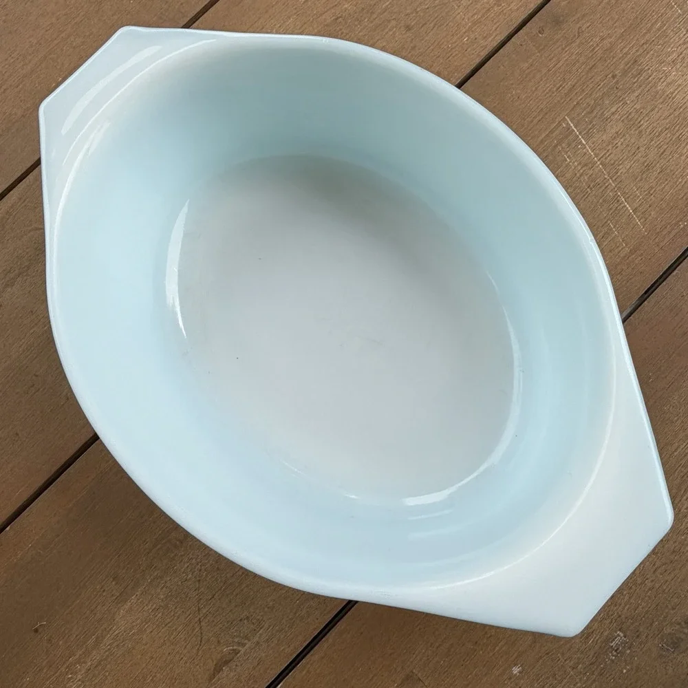 PYREX 043 Turquoise Blue Oval 1.5 Quart Casserole Ovenware Dish Vintage USA